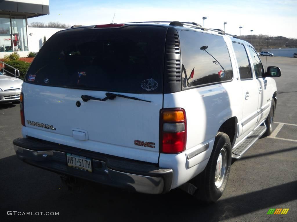 2001 Yukon XL SLT 4x4 - Summit White / Graphite/Medium Gray photo #2