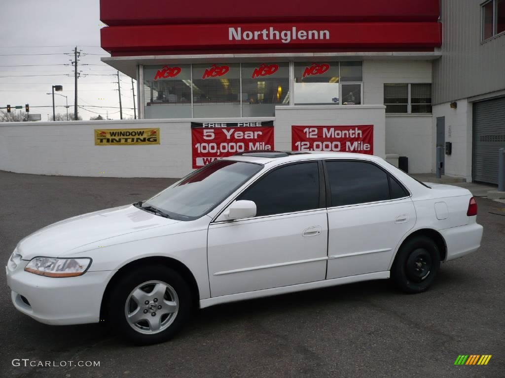 2000 Accord EX V6 Sedan - Taffeta White / Ivory photo #1