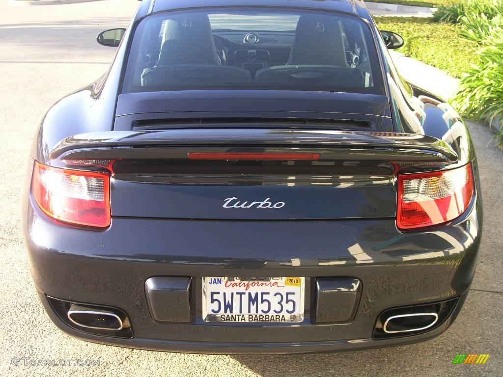 2007 911 Turbo Coupe - Atlas Grey Metallic / Black/Stone Grey photo #8