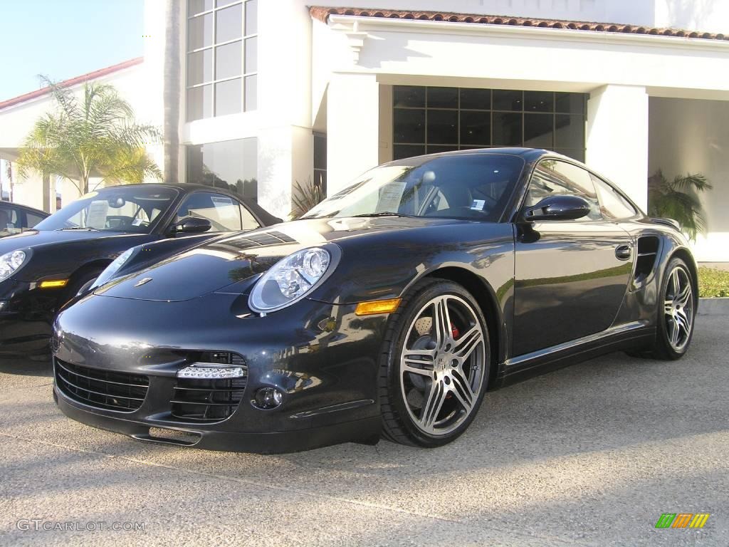 2007 911 Turbo Coupe - Atlas Grey Metallic / Black/Stone Grey photo #25