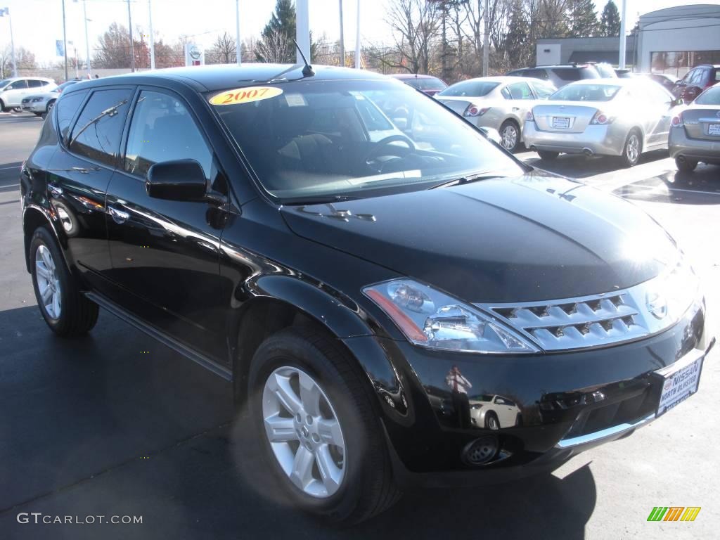 2007 Murano S AWD - Super Black / Charcoal photo #3