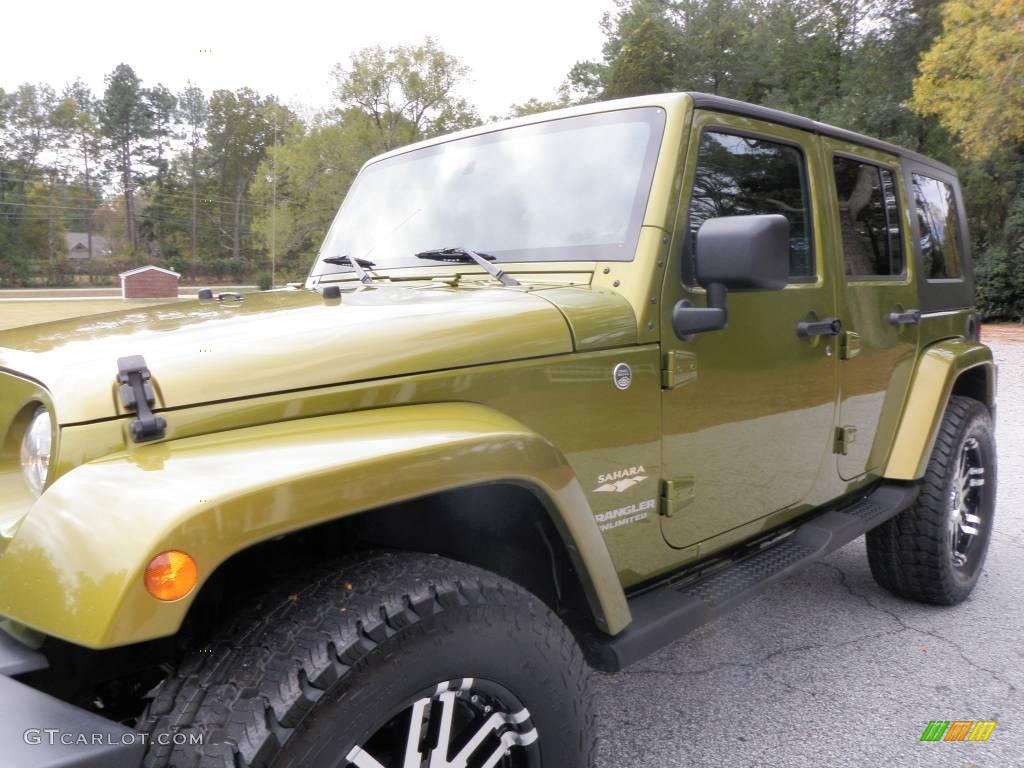 2007 Wrangler Unlimited Sahara 4x4 - Rescue Green Metallic / Dark Slate Gray/Medium Slate Gray photo #10