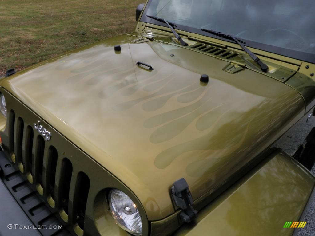 2007 Wrangler Unlimited Sahara 4x4 - Rescue Green Metallic / Dark Slate Gray/Medium Slate Gray photo #14