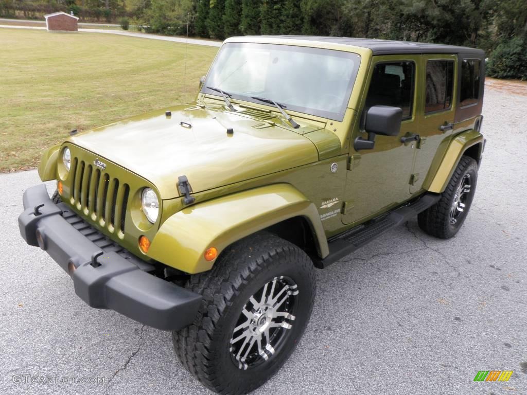 2007 Wrangler Unlimited Sahara 4x4 - Rescue Green Metallic / Dark Slate Gray/Medium Slate Gray photo #15