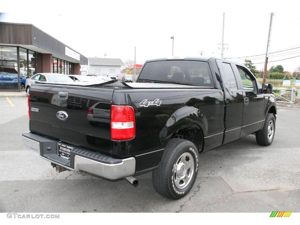 2006 F150 XLT SuperCab 4x4 - Black / Medium/Dark Flint photo #5