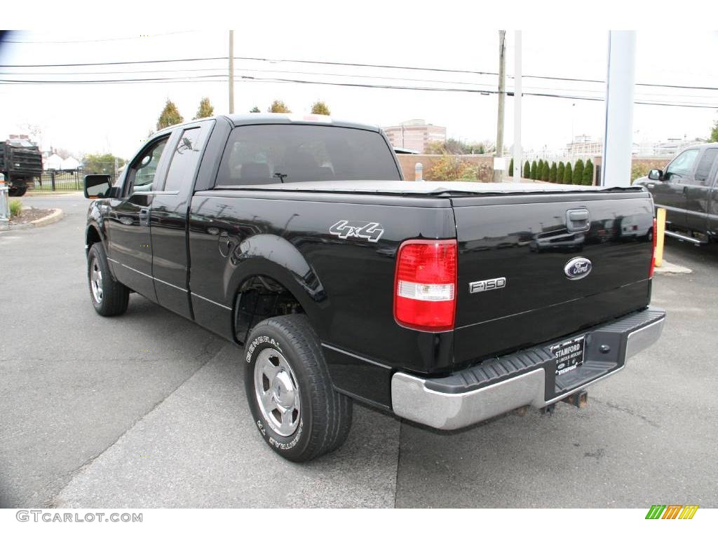 2006 F150 XLT SuperCab 4x4 - Black / Medium/Dark Flint photo #8