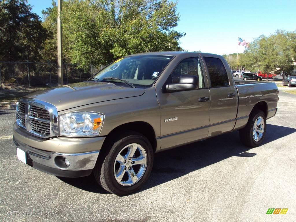 2008 Ram 1500 Big Horn Edition Quad Cab - Light Khaki Metallic / Khaki photo #1