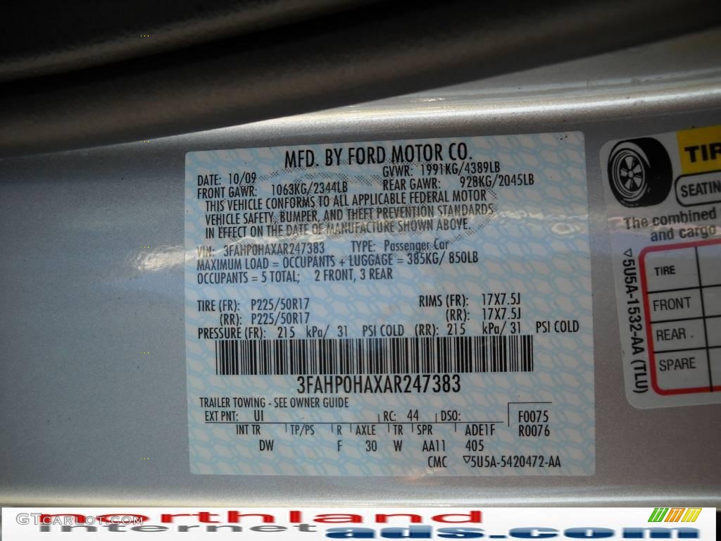 2010 Fusion SE - Brilliant Silver Metallic / Medium Light Stone photo #13