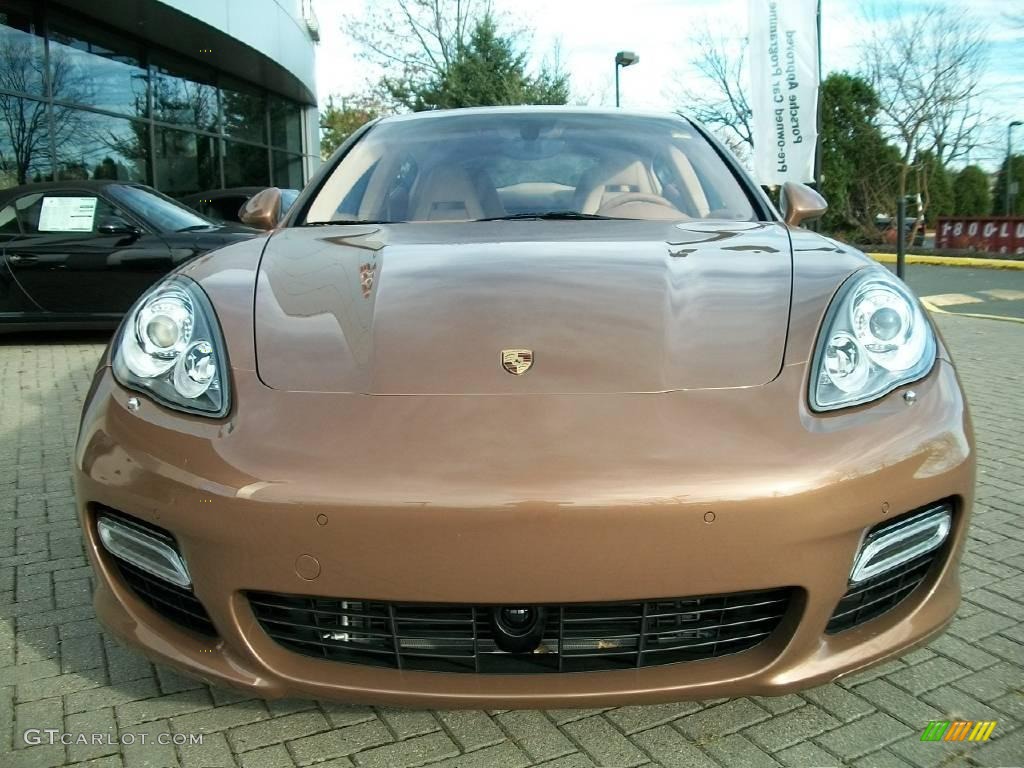 2010 Panamera Turbo - Cognac Metallic / Luxor Beige/Cream photo #2