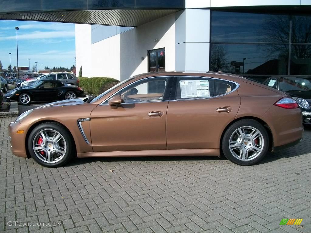 2010 Panamera Turbo - Cognac Metallic / Luxor Beige/Cream photo #8