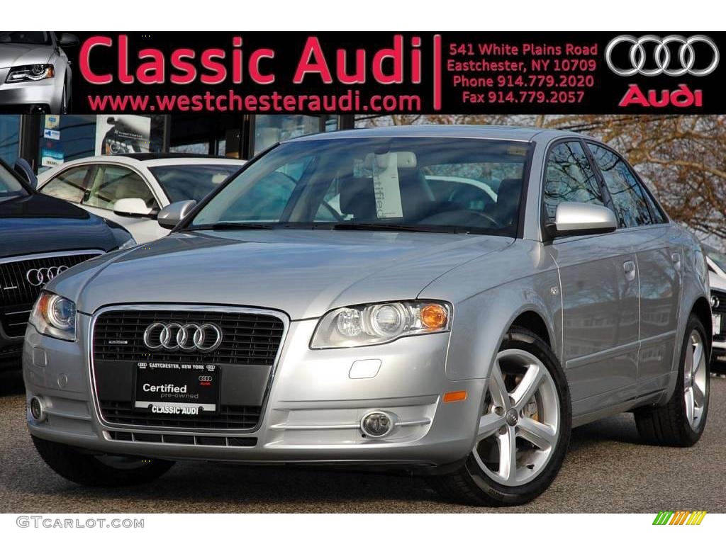 2007 A4 3.2 quattro Sedan - Light Silver Metallic / Ebony photo #1