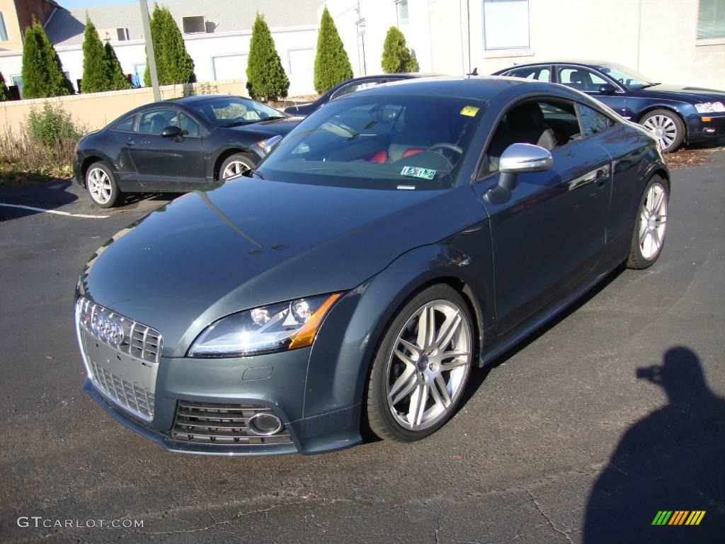 2009 TT S 2.0T quattro Coupe - Meteor Grey Pearl Effect / Magma Red photo #1