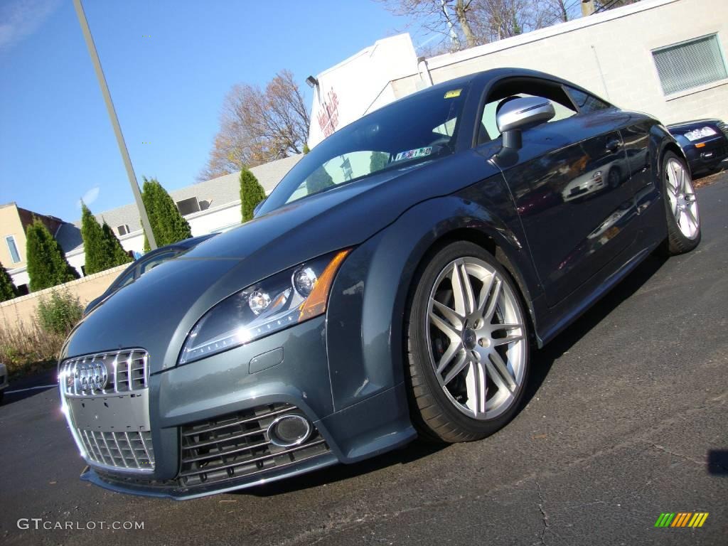 2009 TT S 2.0T quattro Coupe - Meteor Grey Pearl Effect / Magma Red photo #2