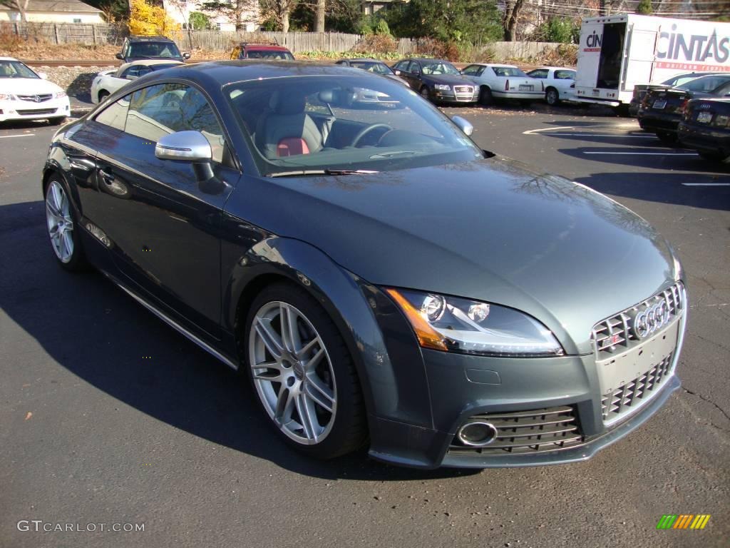 2009 TT S 2.0T quattro Coupe - Meteor Grey Pearl Effect / Magma Red photo #4