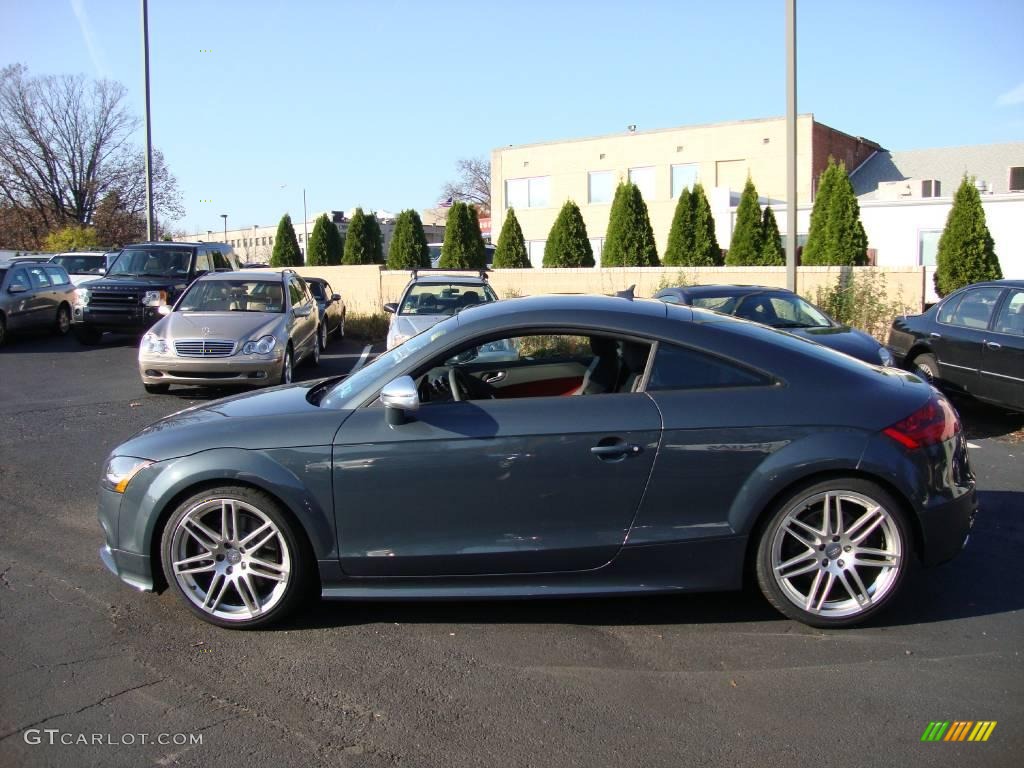 2009 TT S 2.0T quattro Coupe - Meteor Grey Pearl Effect / Magma Red photo #42