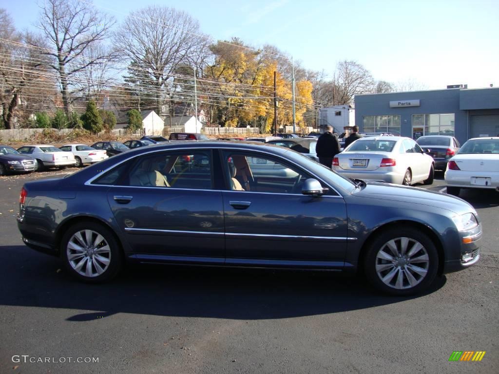 2009 A8 L 4.2 quattro - Oyster Grey Metallic / Amaretto/Black Valcona Leather photo #6