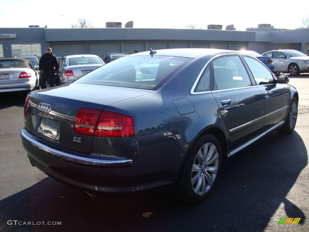 2009 A8 L 4.2 quattro - Oyster Grey Metallic / Amaretto/Black Valcona Leather photo #7