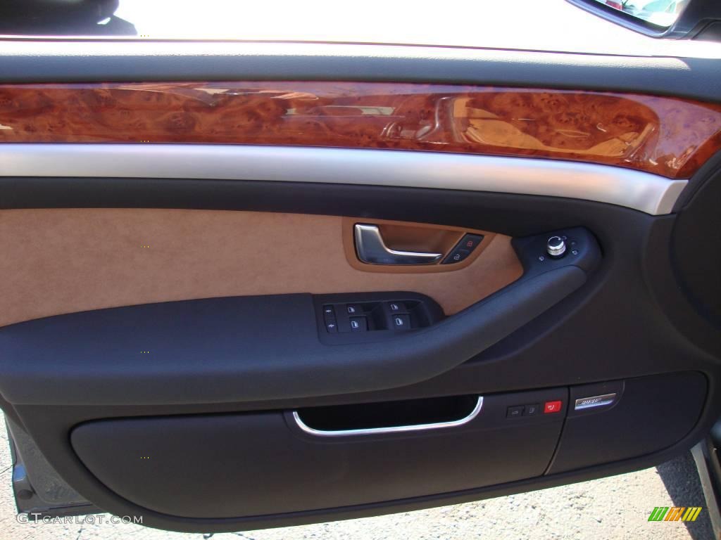 2009 A8 L 4.2 quattro - Oyster Grey Metallic / Amaretto/Black Valcona Leather photo #13