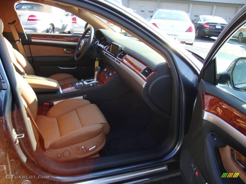2009 A8 L 4.2 quattro - Oyster Grey Metallic / Amaretto/Black Valcona Leather photo #18