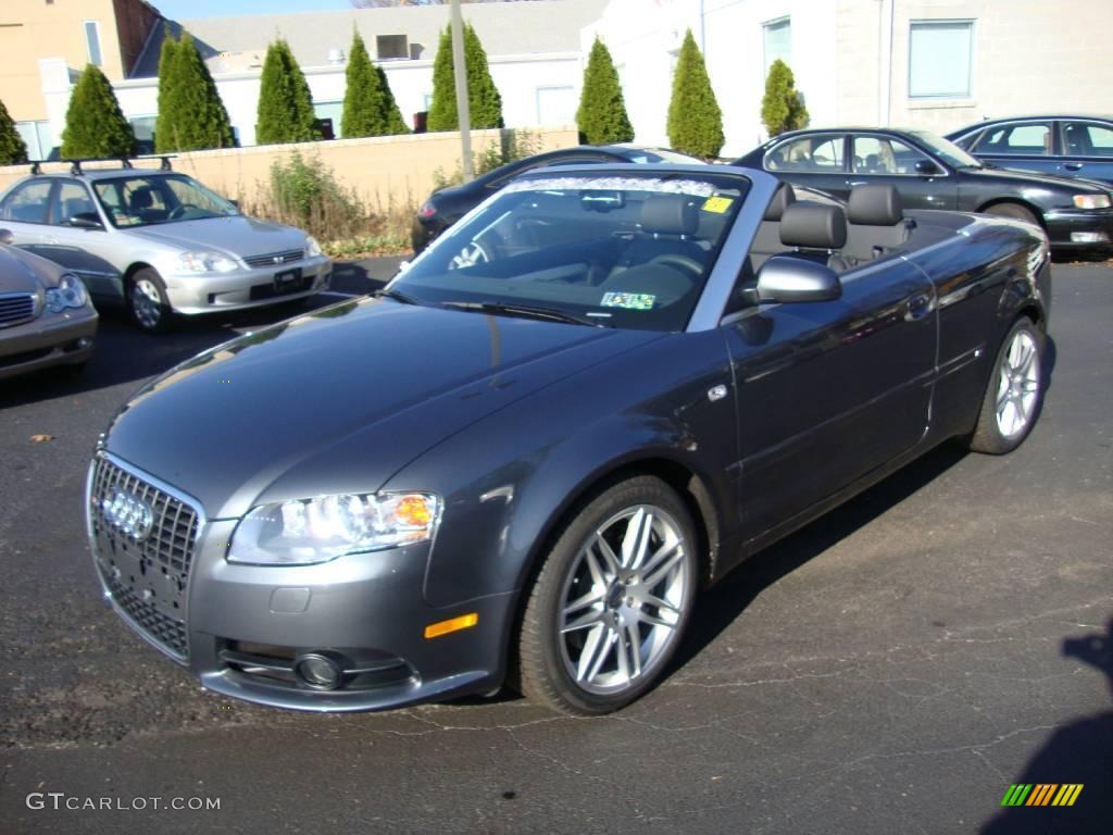 2009 A4 2.0T Cabriolet - Meteor Grey Pearl Effect / Black photo #1