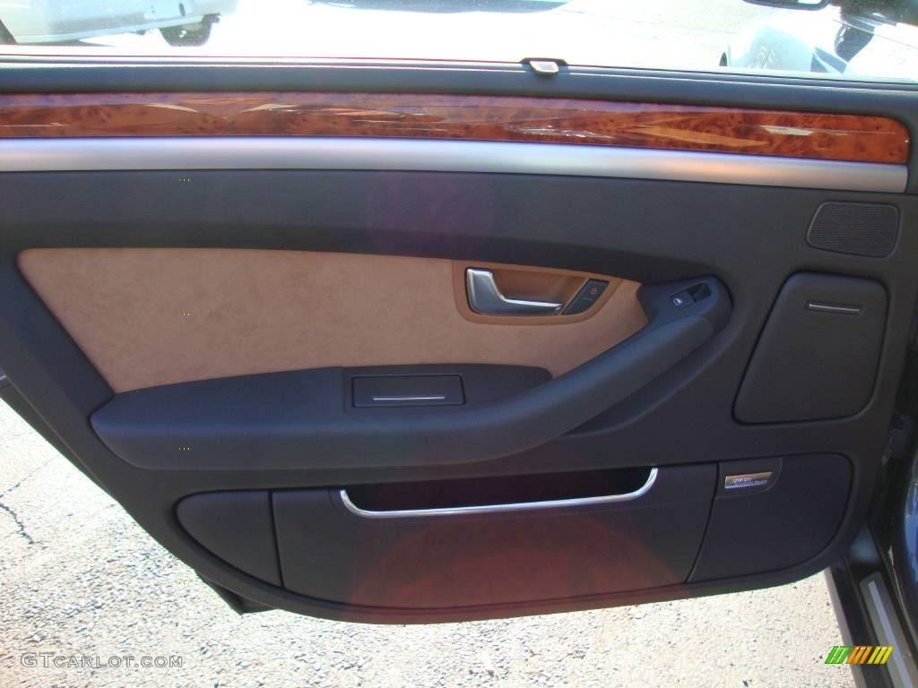 2009 A8 L 4.2 quattro - Oyster Grey Metallic / Amaretto/Black Valcona Leather photo #21