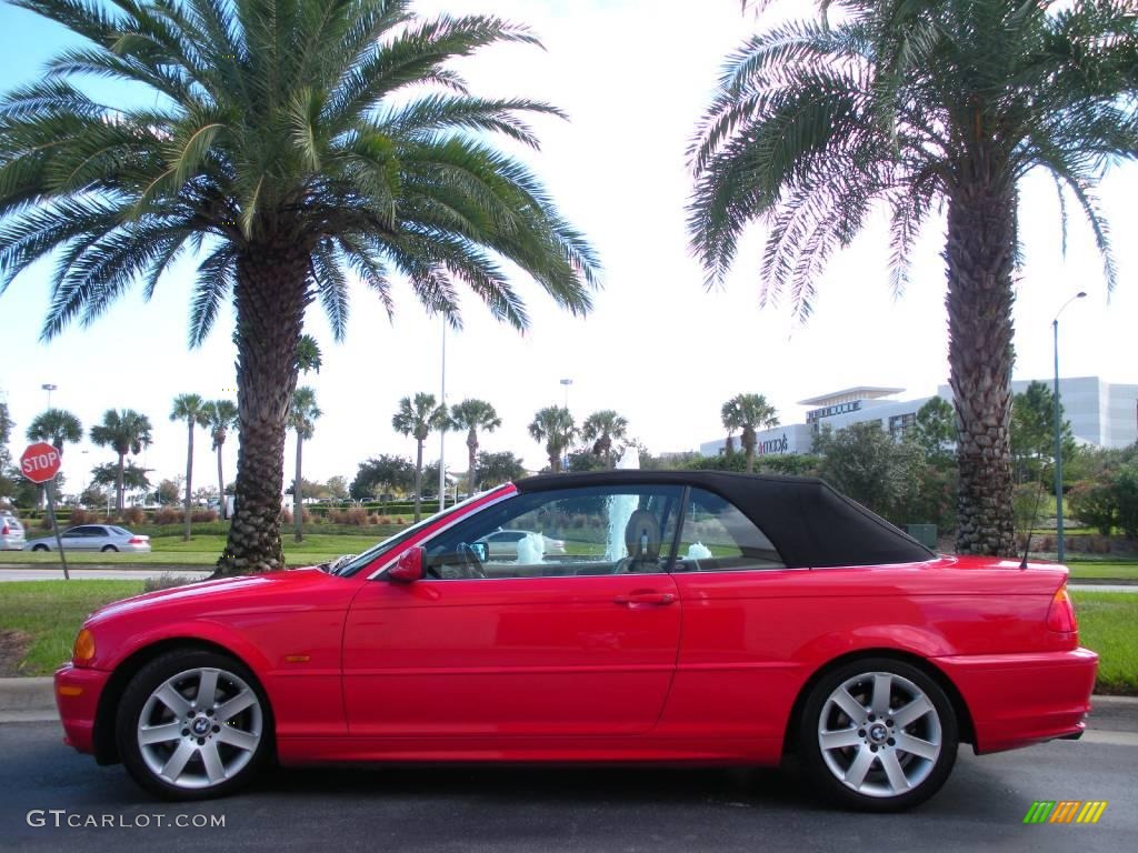2001 3 Series 325i Convertible - Bright Red / Sand photo #1