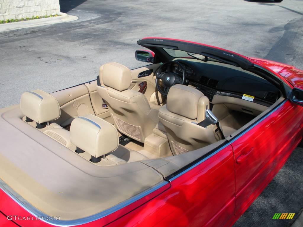 2001 3 Series 325i Convertible - Bright Red / Sand photo #11