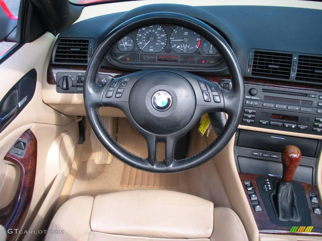 2001 3 Series 325i Convertible - Bright Red / Sand photo #23