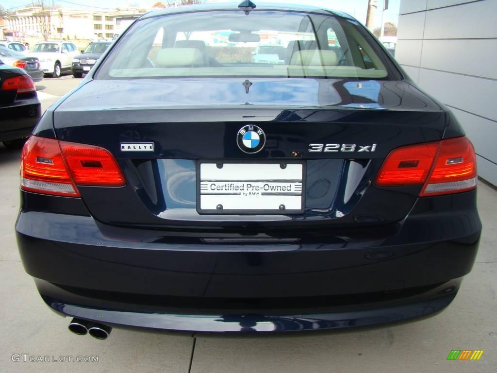 2007 3 Series 328xi Coupe - Monaco Blue Metallic / Cream Beige photo #5