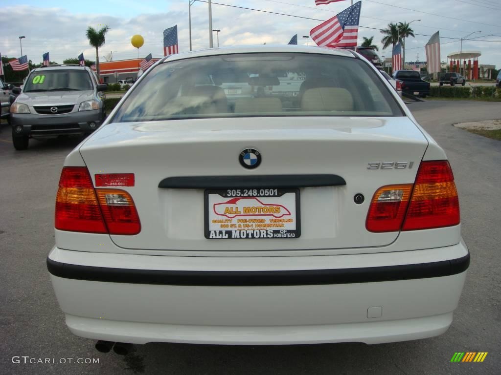 2005 3 Series 325i Sedan - Alpine White / Sand photo #4