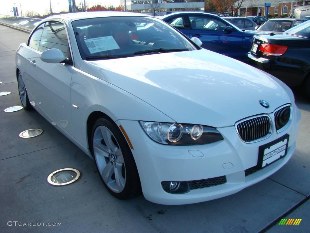 2009 3 Series 335i Convertible - Alpine White / Coral Red/Black Dakota Leather photo #3