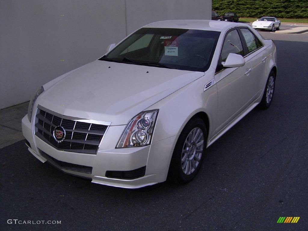 2010 CTS 3.0 Sedan - White Diamond Tricoat / Light Titanium/Ebony photo #1