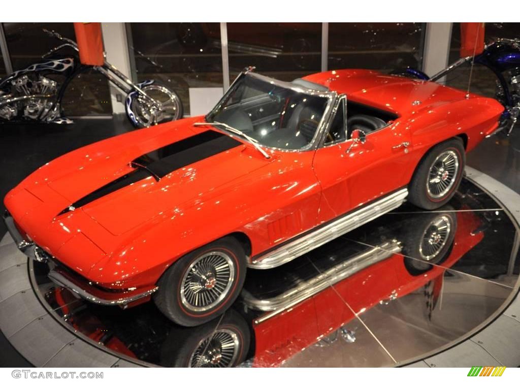 1966 Corvette Sting Ray Convertible - Rally Red / Black photo #3
