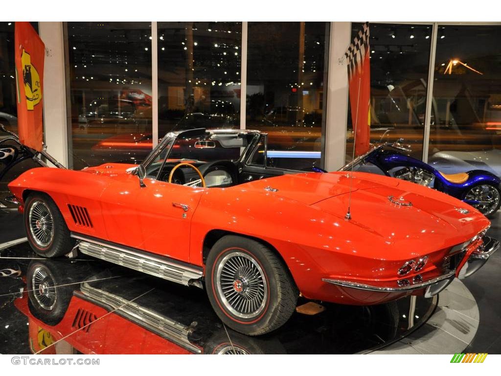 1966 Corvette Sting Ray Convertible - Rally Red / Black photo #5