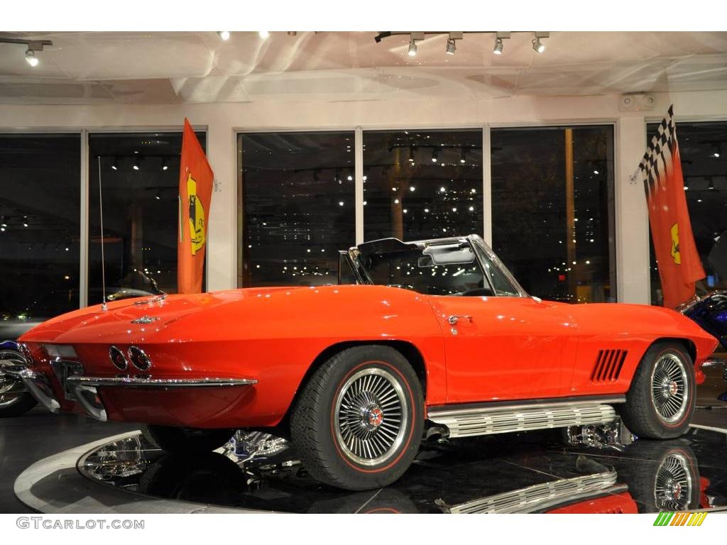 1966 Corvette Sting Ray Convertible - Rally Red / Black photo #7