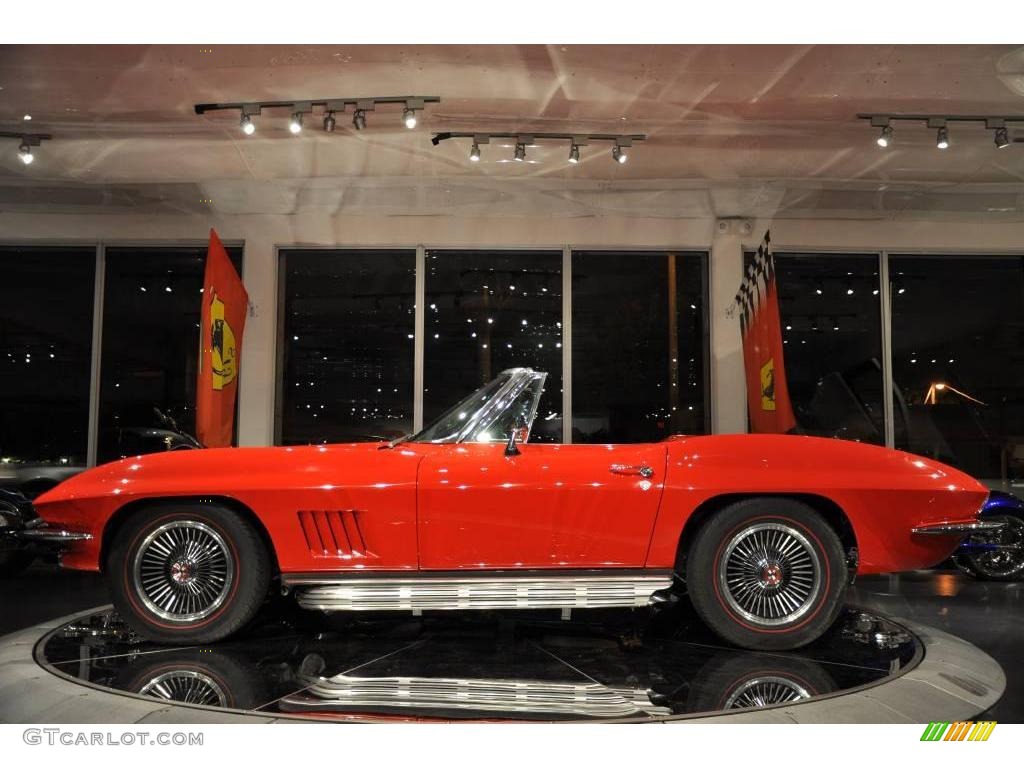 1966 Corvette Sting Ray Convertible - Rally Red / Black photo #13