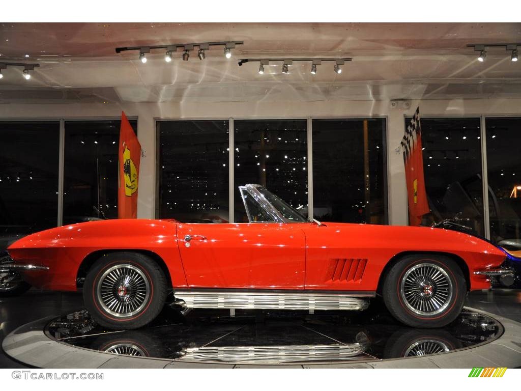 1966 Corvette Sting Ray Convertible - Rally Red / Black photo #22
