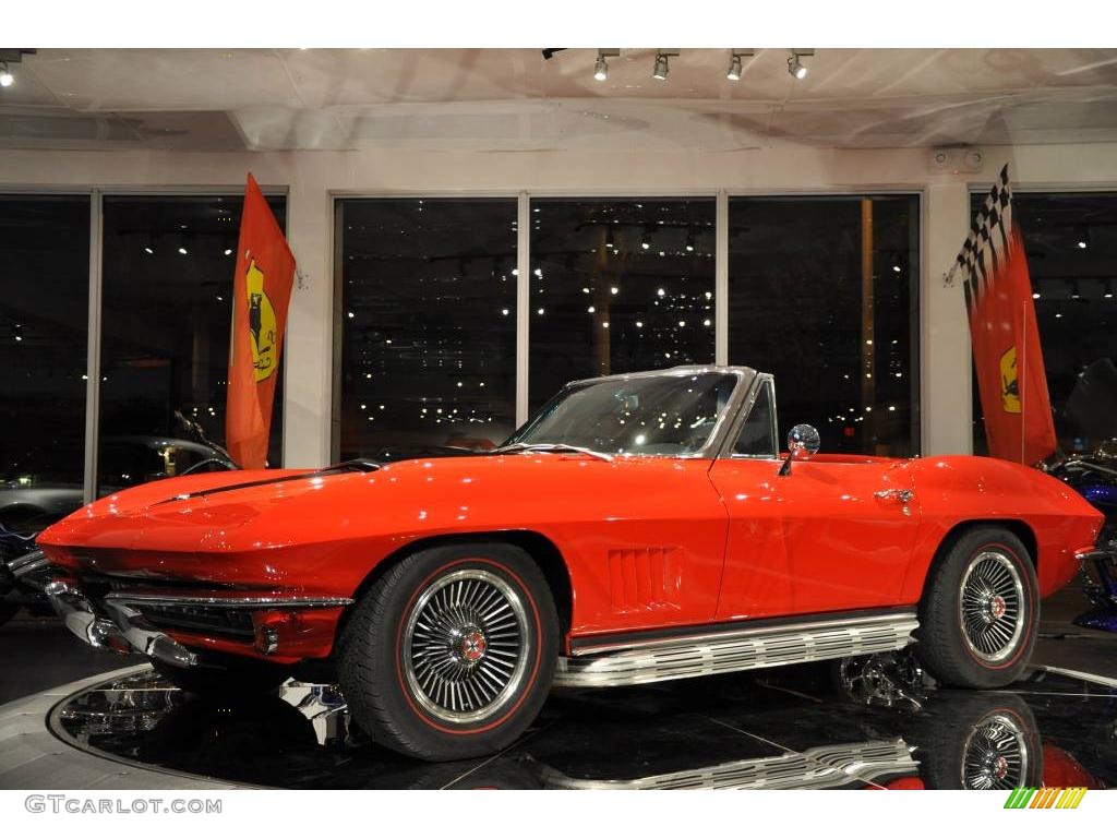 1966 Corvette Sting Ray Convertible - Rally Red / Black photo #31