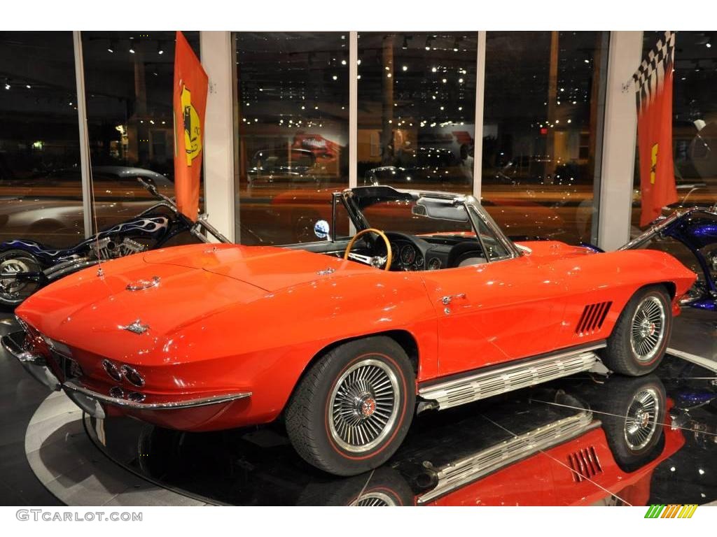 1966 Corvette Sting Ray Convertible - Rally Red / Black photo #38