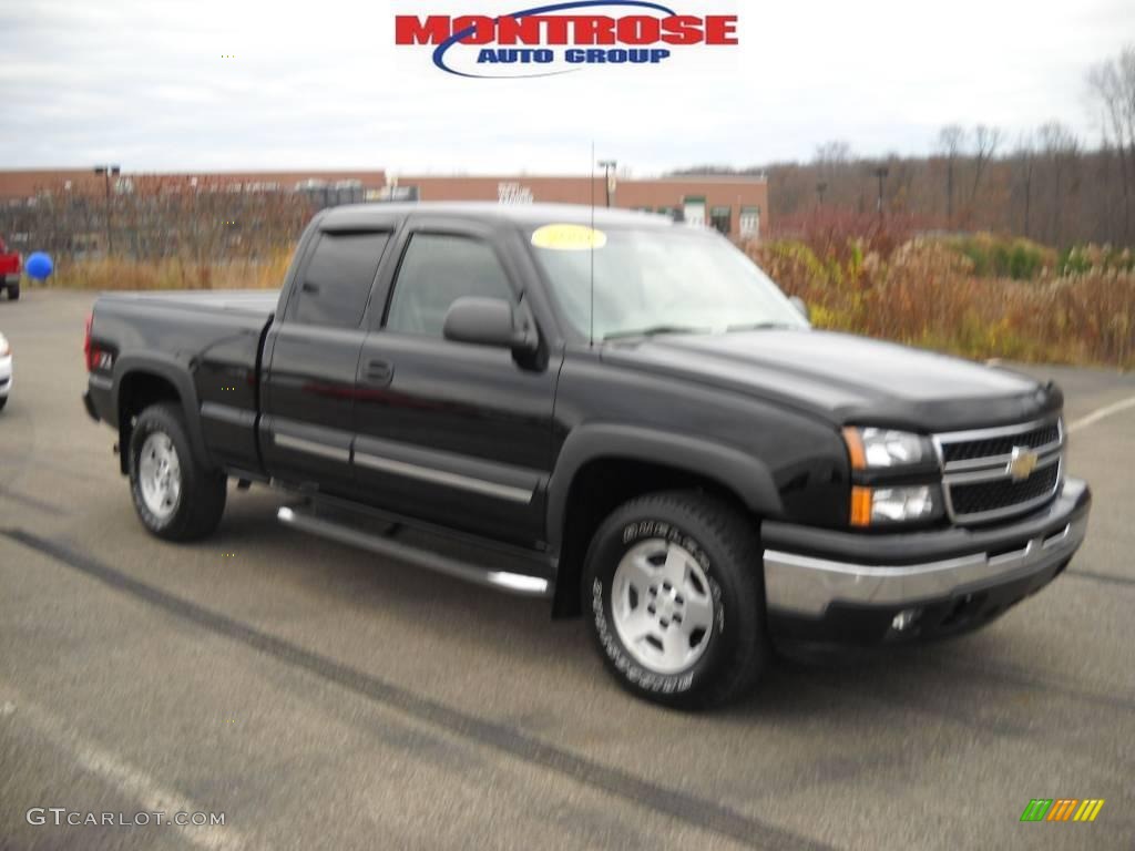 2007 Silverado 1500 Classic LT Extended Cab 4x4 - Black / Tan photo #24