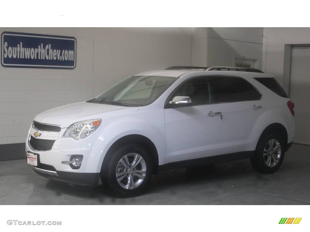 2010 Equinox LT AWD - Summit White / Jet Black/Brownstone photo #1