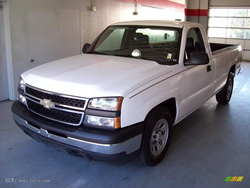 2006 Silverado 1500 Work Truck Regular Cab - Summit White / Dark Charcoal photo #3