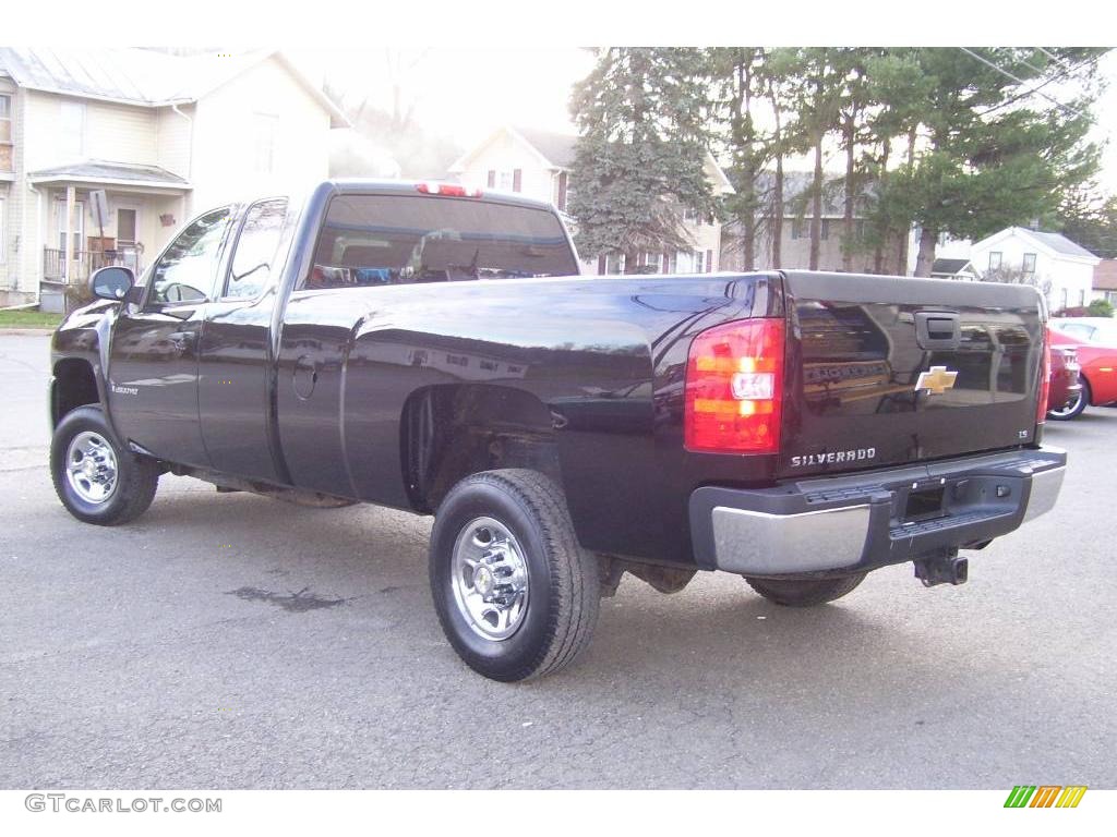 2007 Silverado 2500HD Work Truck Extended Cab 4x4 - Black / Dark Titanium photo #7