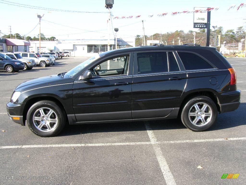 2008 Pacifica Touring AWD - Brilliant Black Crystal Pearlcoat / Pastel Slate Gray photo #3