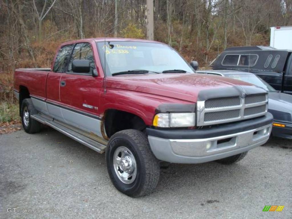 1996 Ram 2500 ST Extended Cab 4x4 - Claret Red Pearl Metallic / Gray photo #1