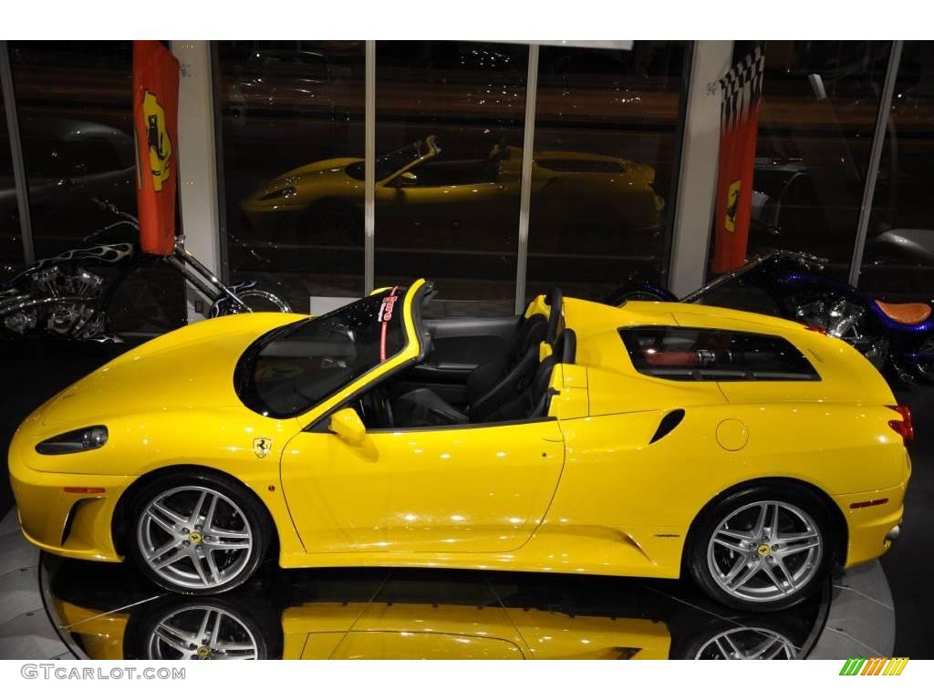 2007 F430 Spider F1 - Giallo Modena DS (Yellow) / Nero photo #13