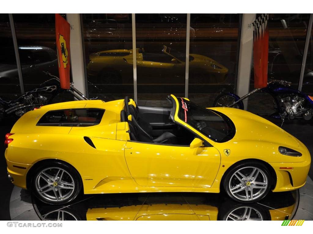2007 F430 Spider F1 - Giallo Modena DS (Yellow) / Nero photo #23