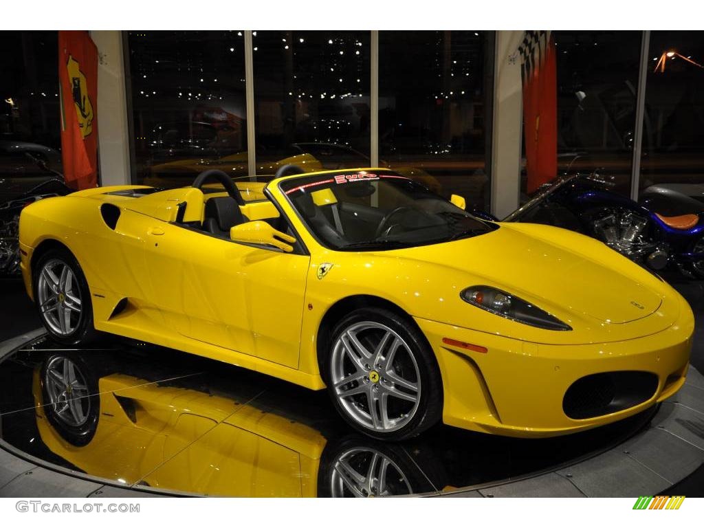 2007 F430 Spider F1 - Giallo Modena DS (Yellow) / Nero photo #40