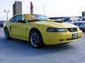 2002 Zinc Yellow Ford Mustang GT Coupe  photo #3