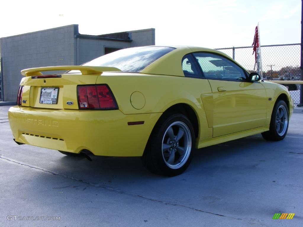 2002 Mustang GT Coupe - Zinc Yellow / Dark Charcoal photo #5